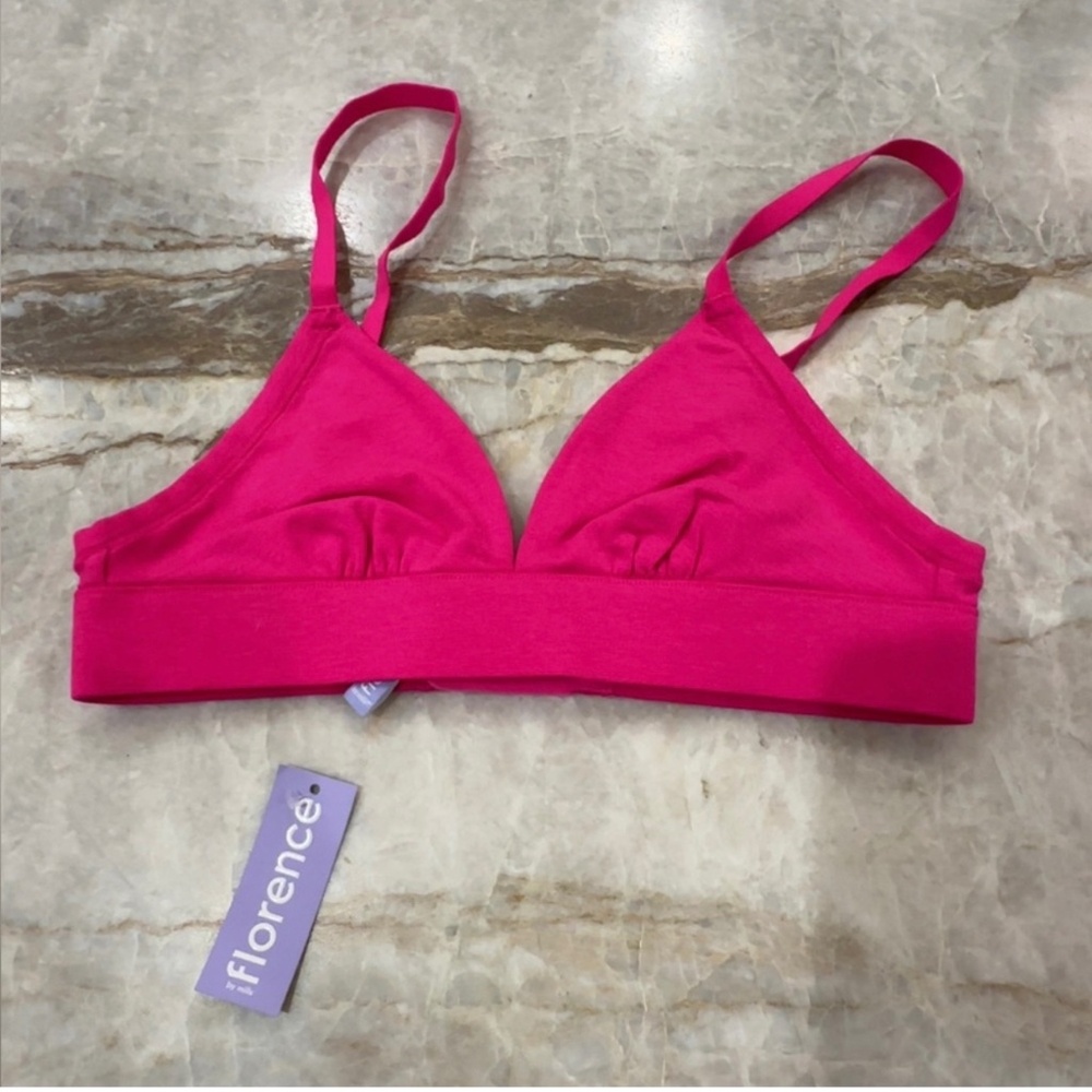 NWT- Florence by Mills Softie Cotton Triangle Bralette – Fuchsia Purple – XS